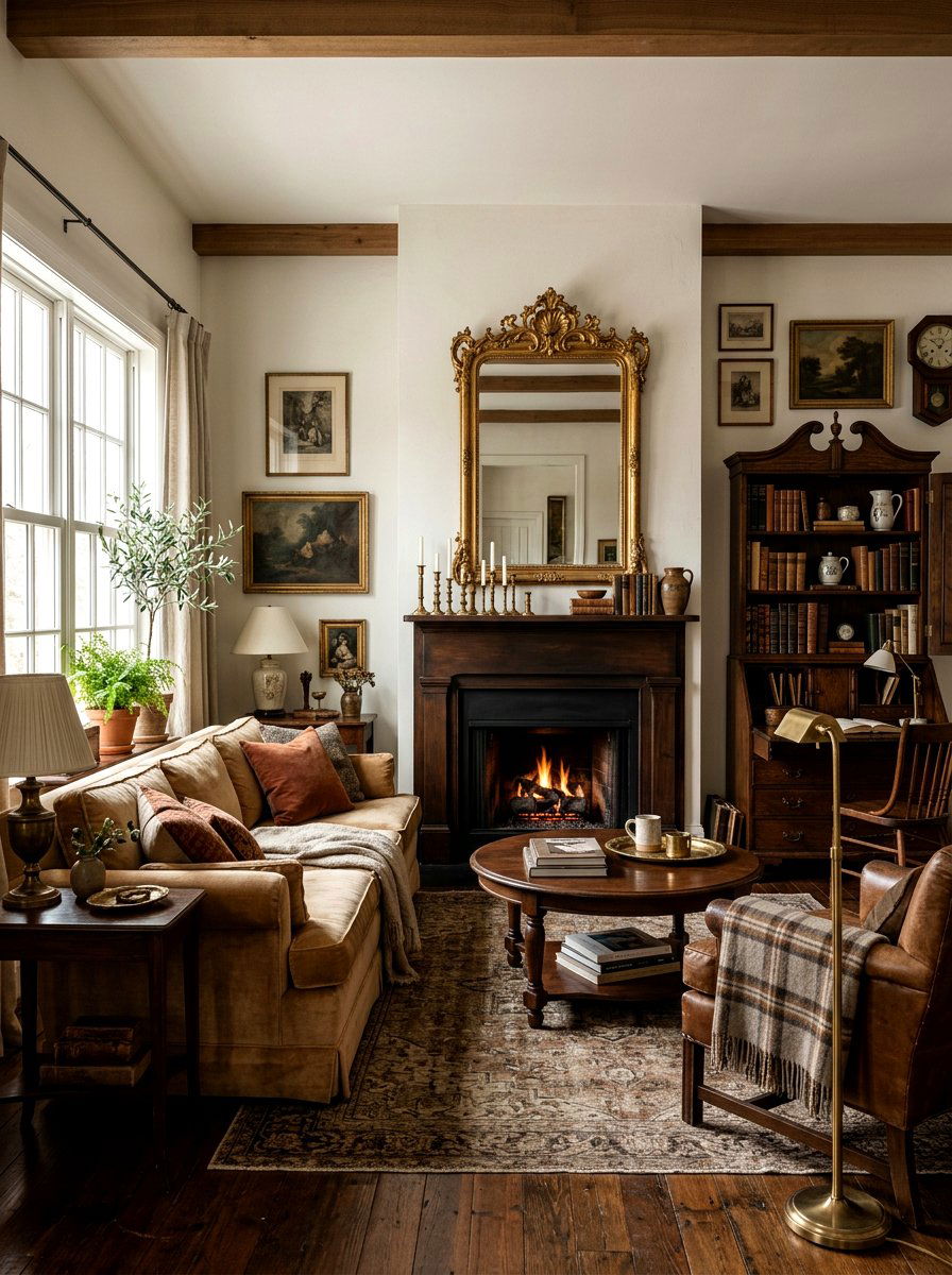 Vintage neutral living room - 30 warm neutral living room ideas