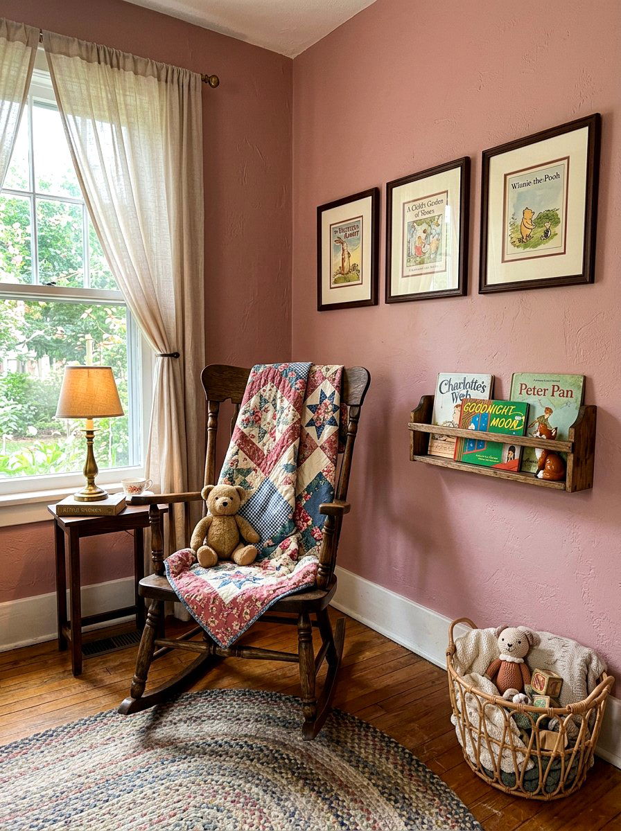 Vintage nursery reading corner - 30 nursery reading corner ideas
