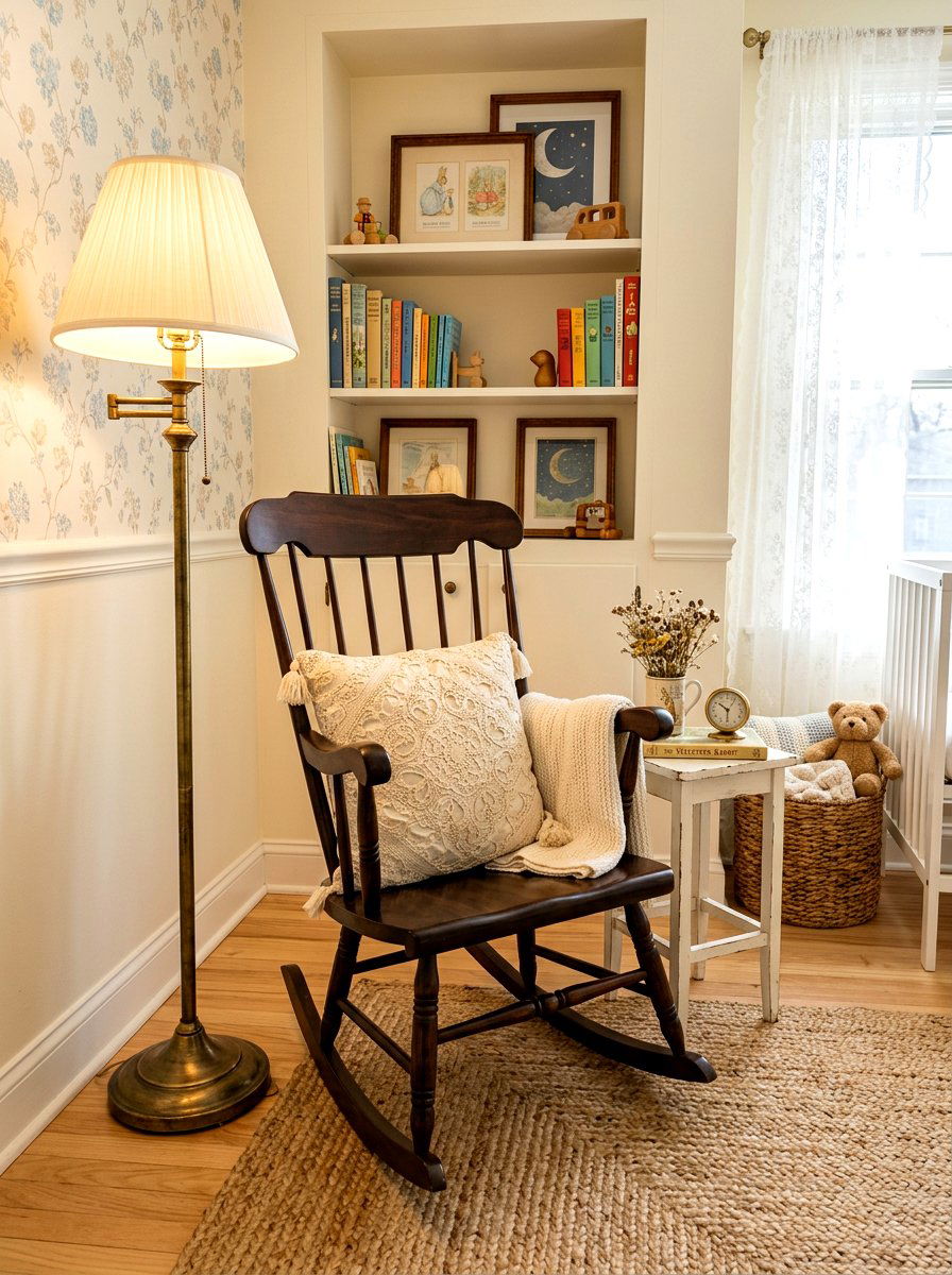 Vintage nursery reading nook - 30 nursery reading corner ideas aesthetic