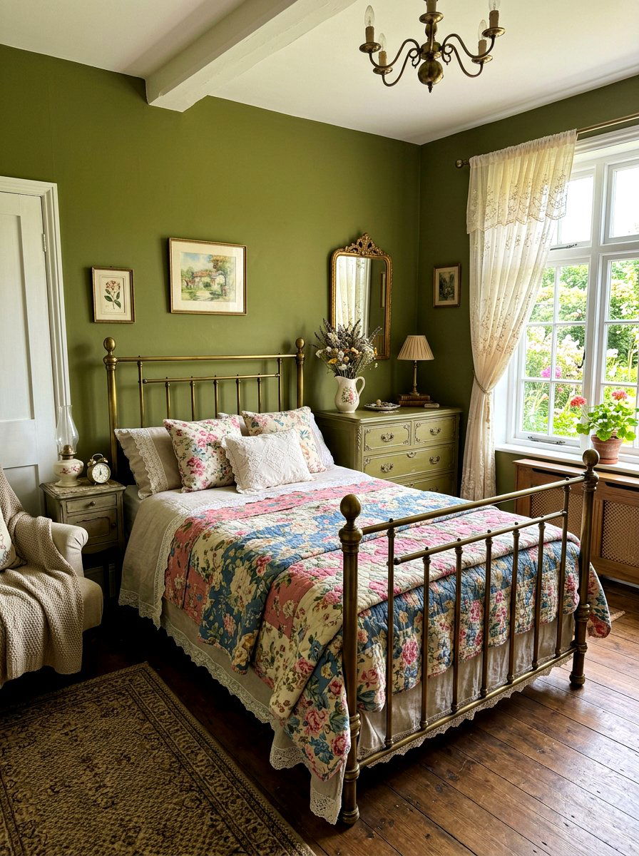 Vintage olive green bedroom - 30 olive drab bedroom ideas