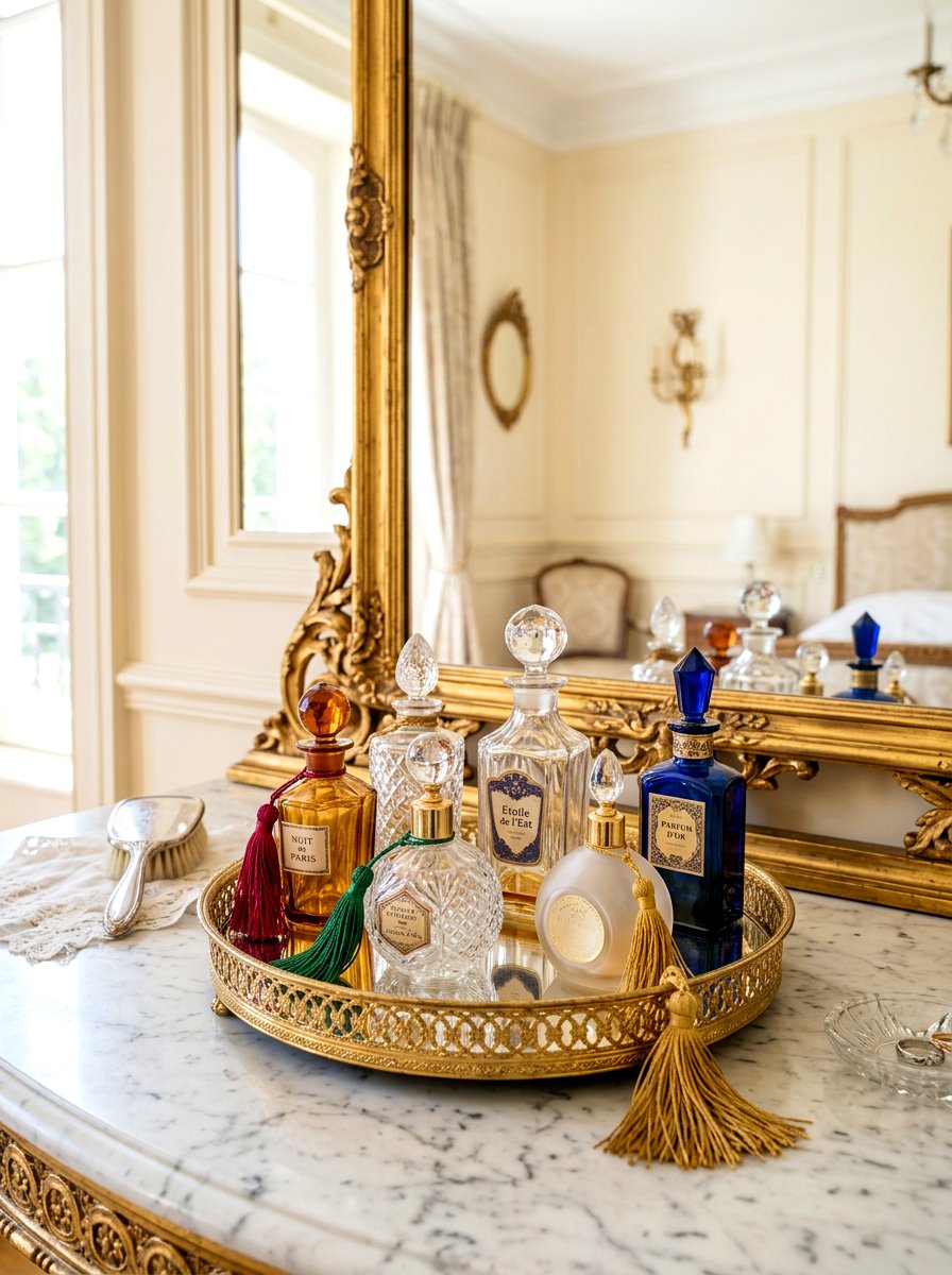 Vintage perfume bottle - 30 coquette vanity ideas