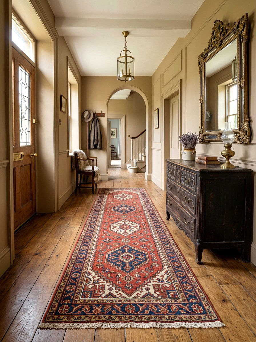 Vintage persian rug entryway - 30 earthy entryway ideas