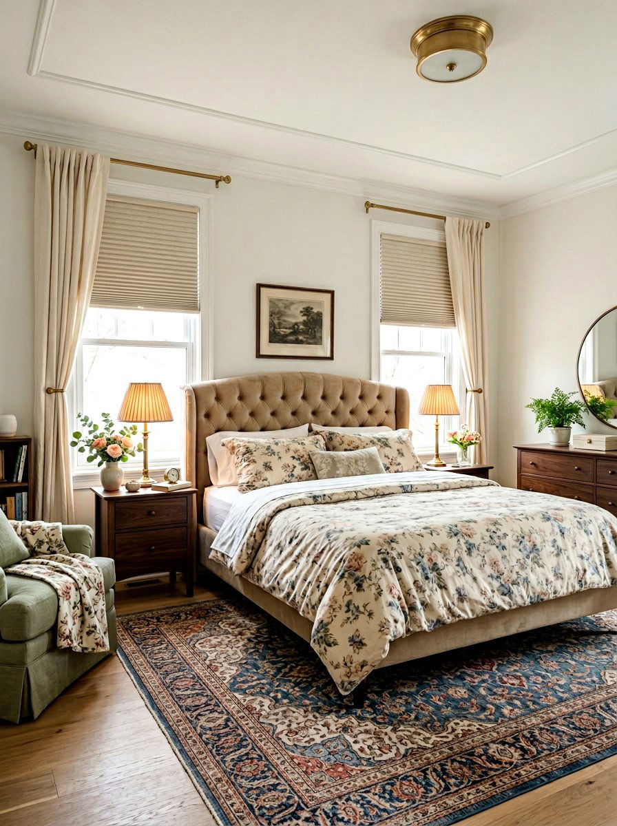 Vintage pleated shade - 30 English country bedroom ideas