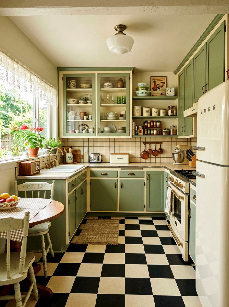 Vintage sage and cream kitchen - 30 cream and sage kitchen ideas