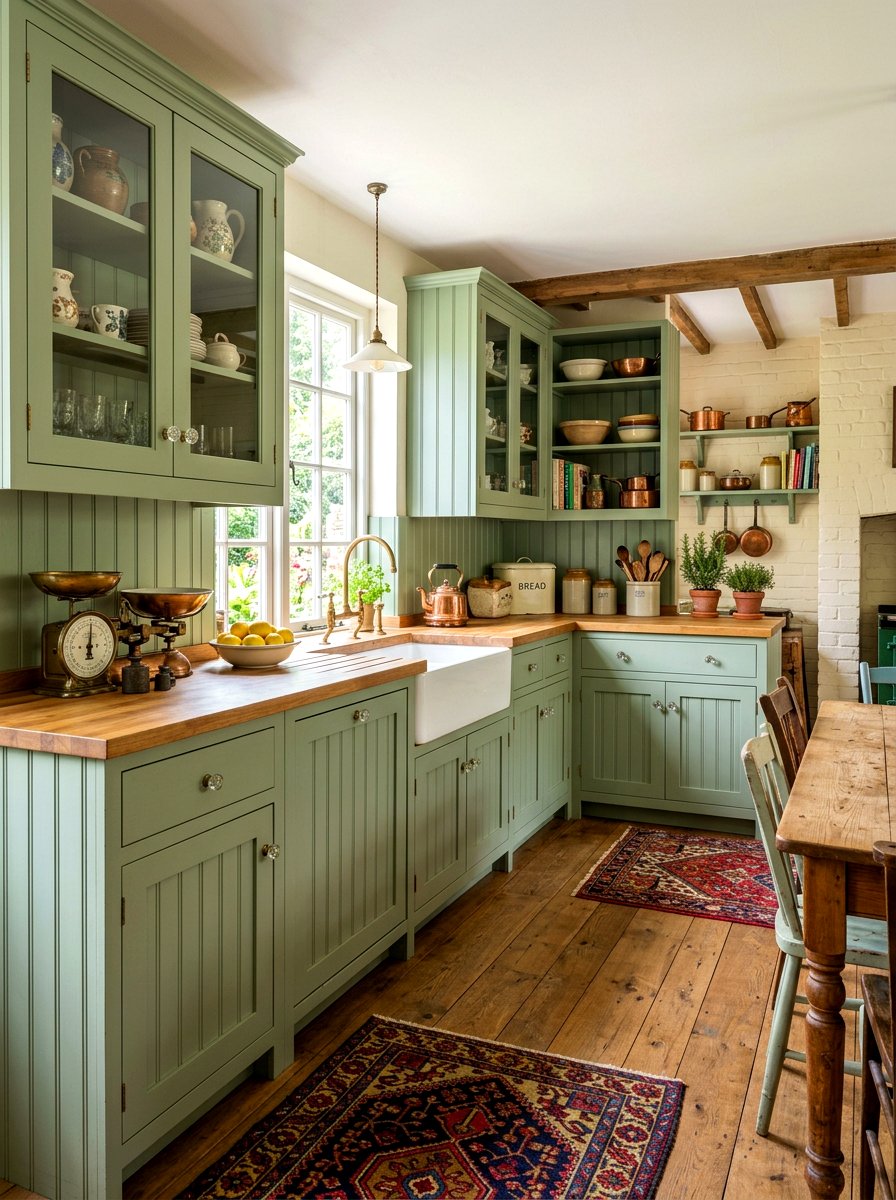 Vintage sage green kitchen cabinets - 30 sage kitchen cabinet ideas