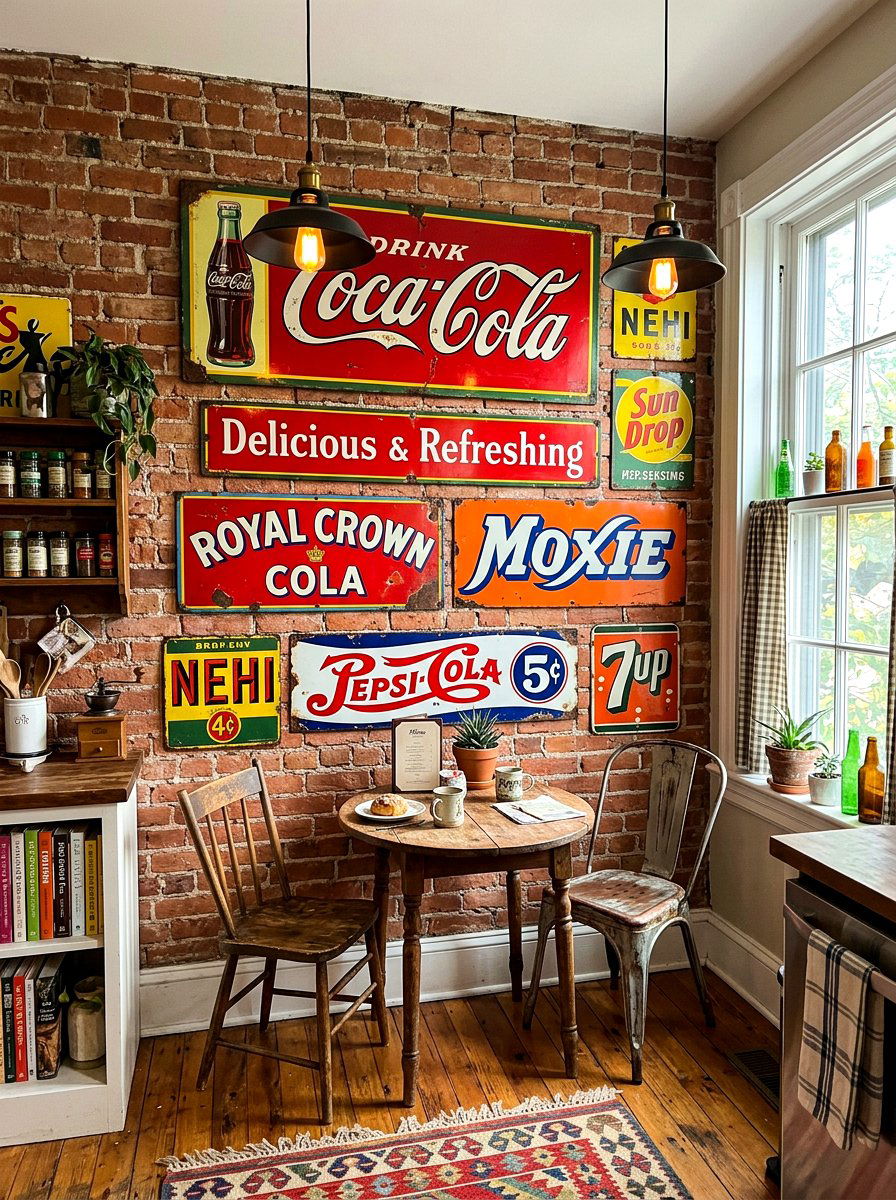 Vintage signage art - 30 flea market decor ideas