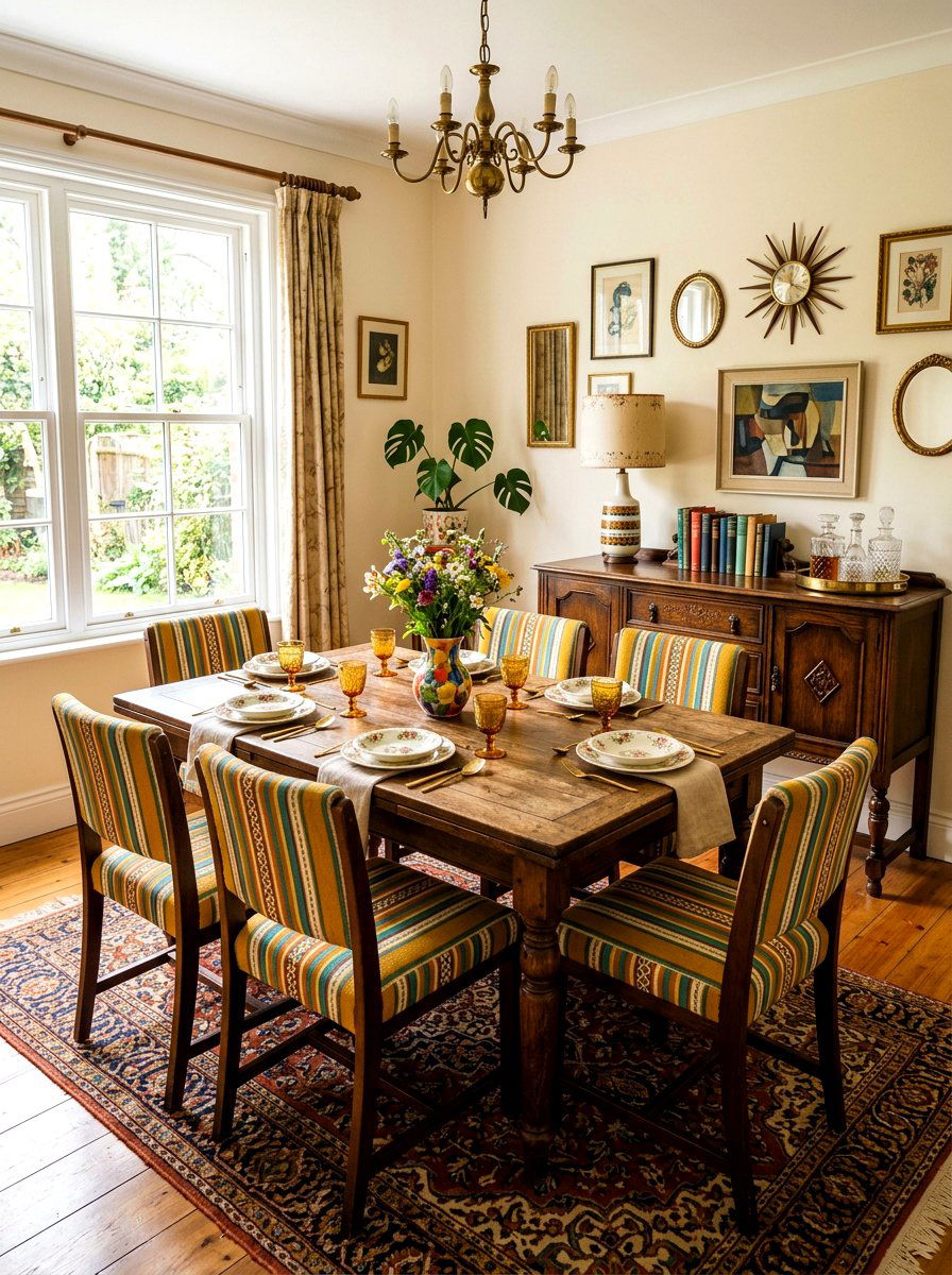 Vintage striped dining chair - 30 striped dining chair ideas