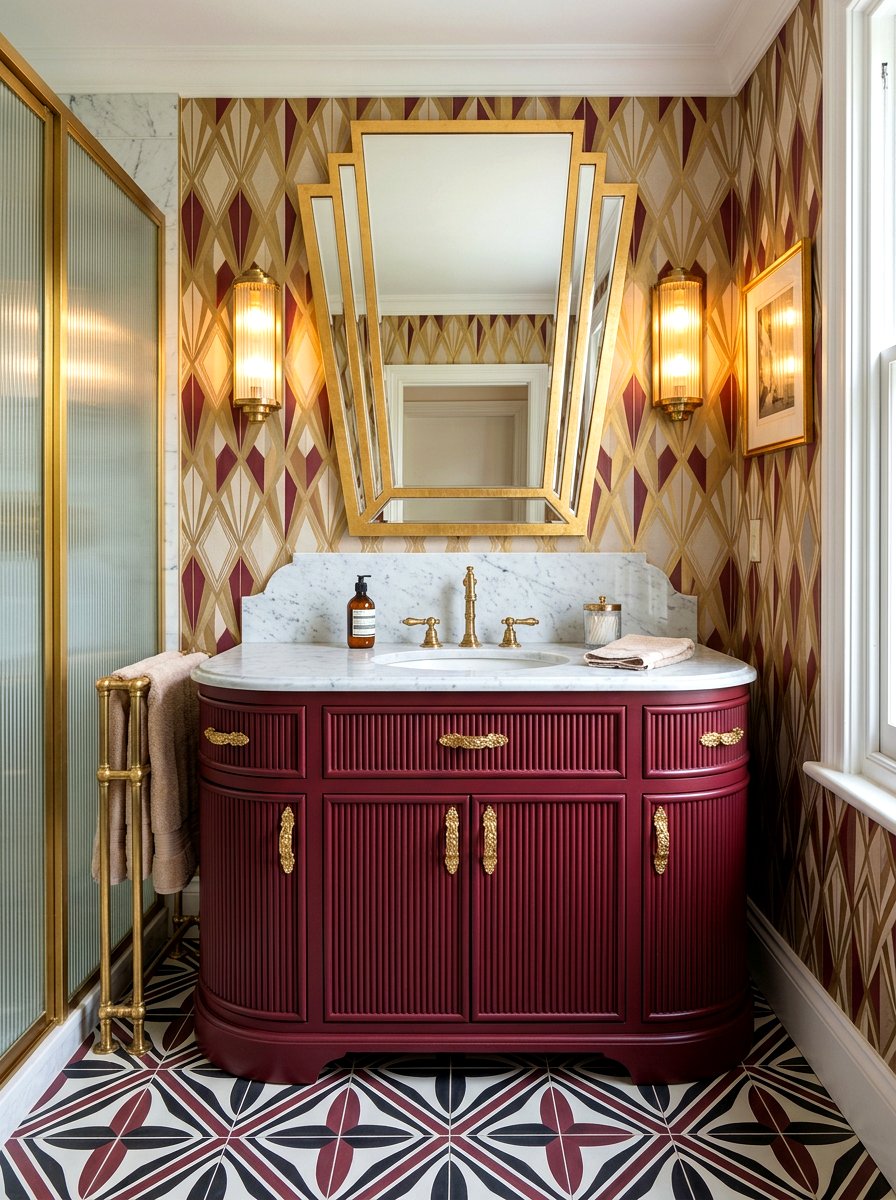 Vintage style reeded vanity - 30 reeded vanity bathroom ideas