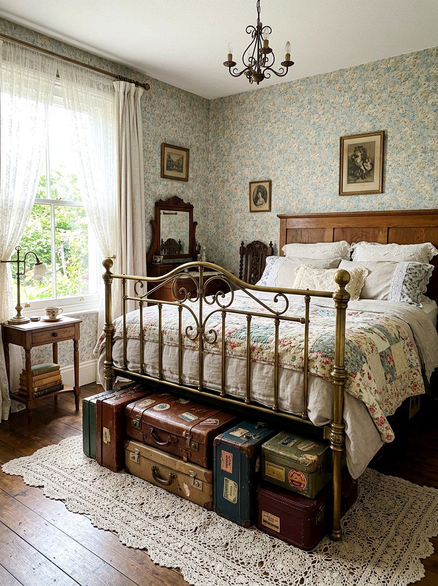 Vintage suitcase storage - 30 under bed toy storage ideas