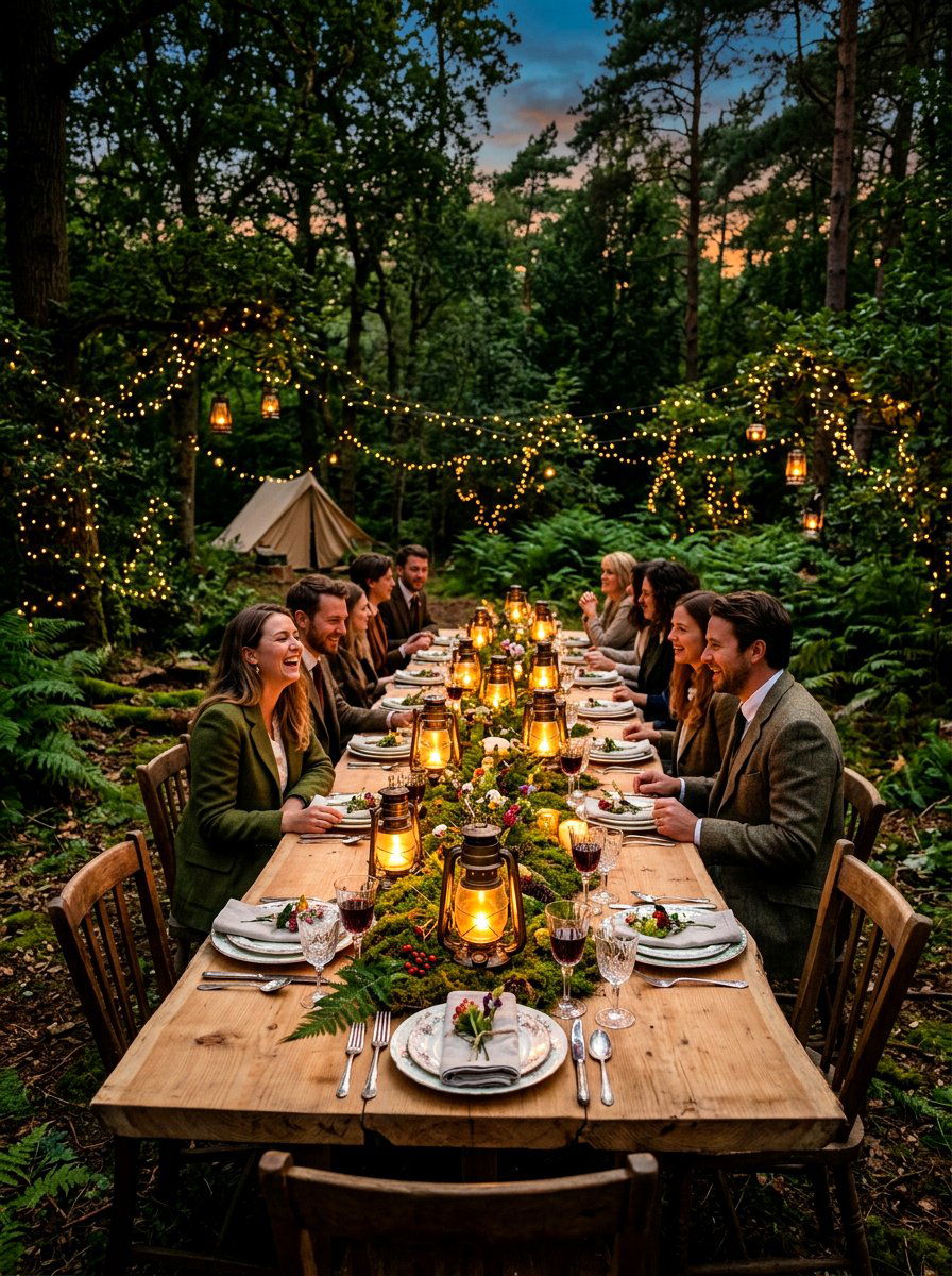 Vintage woodland forest dinner - 30 vintage tablescape ideas