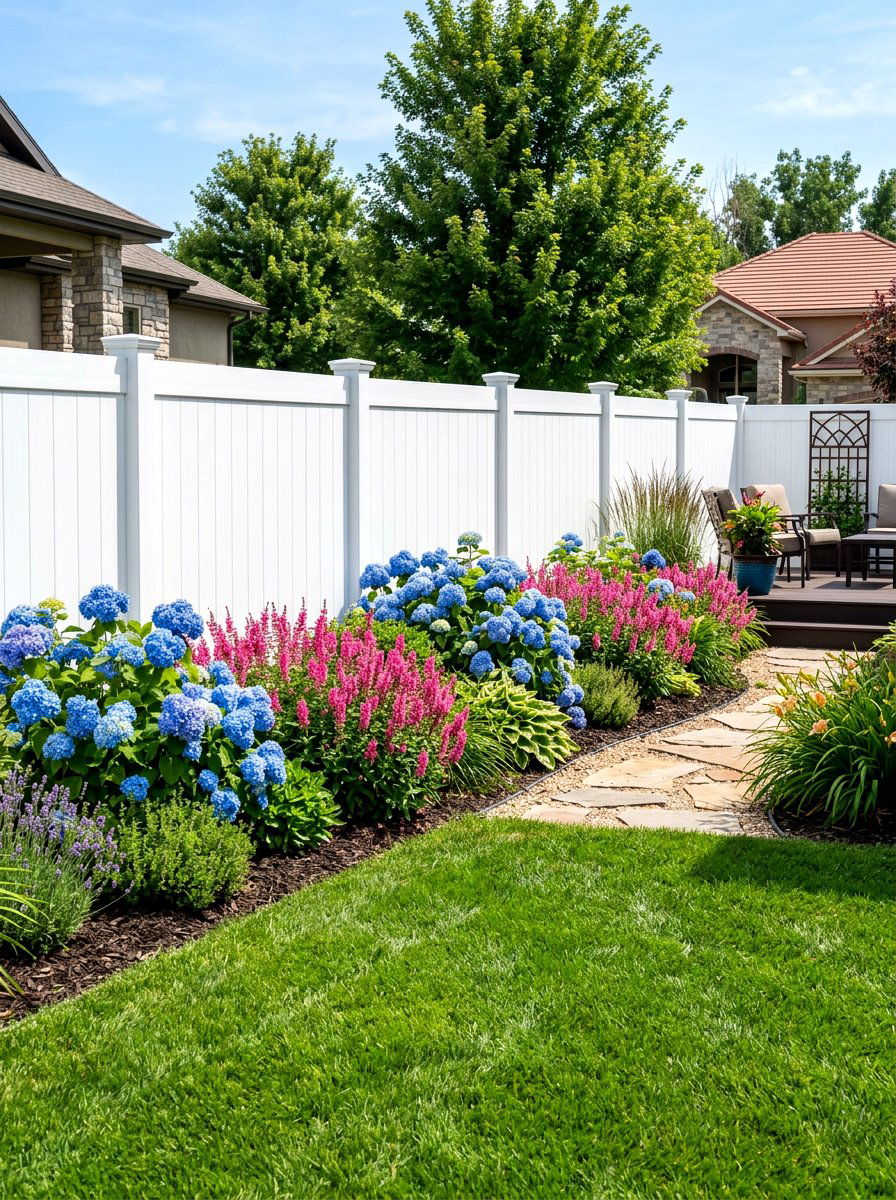 Vinyl Fence Landscaping - 30 fence landscaping ideas