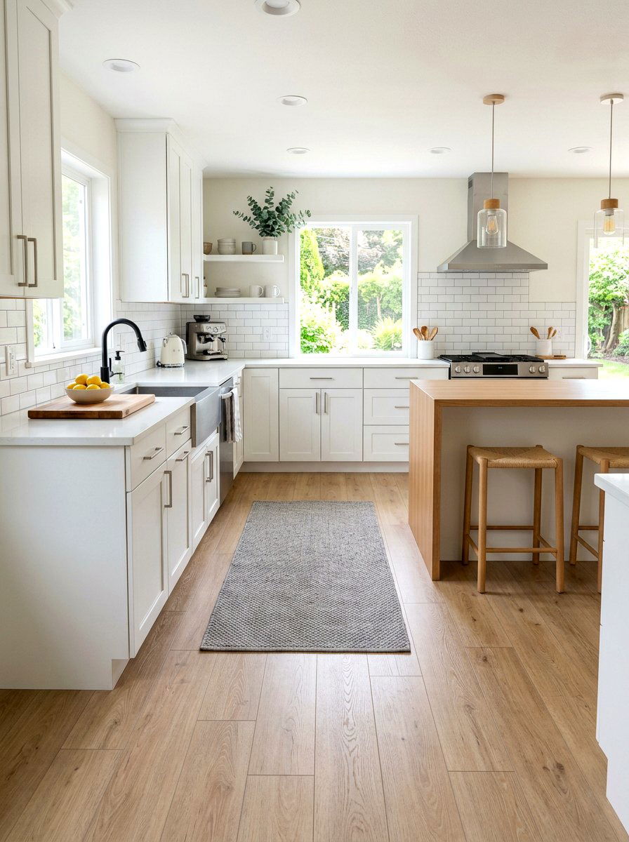 Vinyl Floor Tiles - 30 budget kitchen ideas