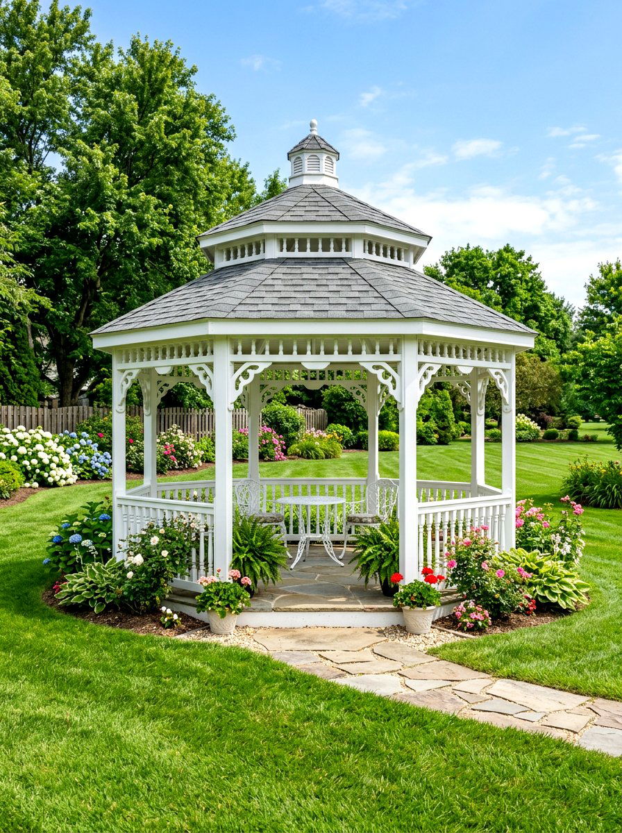 Vinyl Gazebo - 30 patio cover ideas