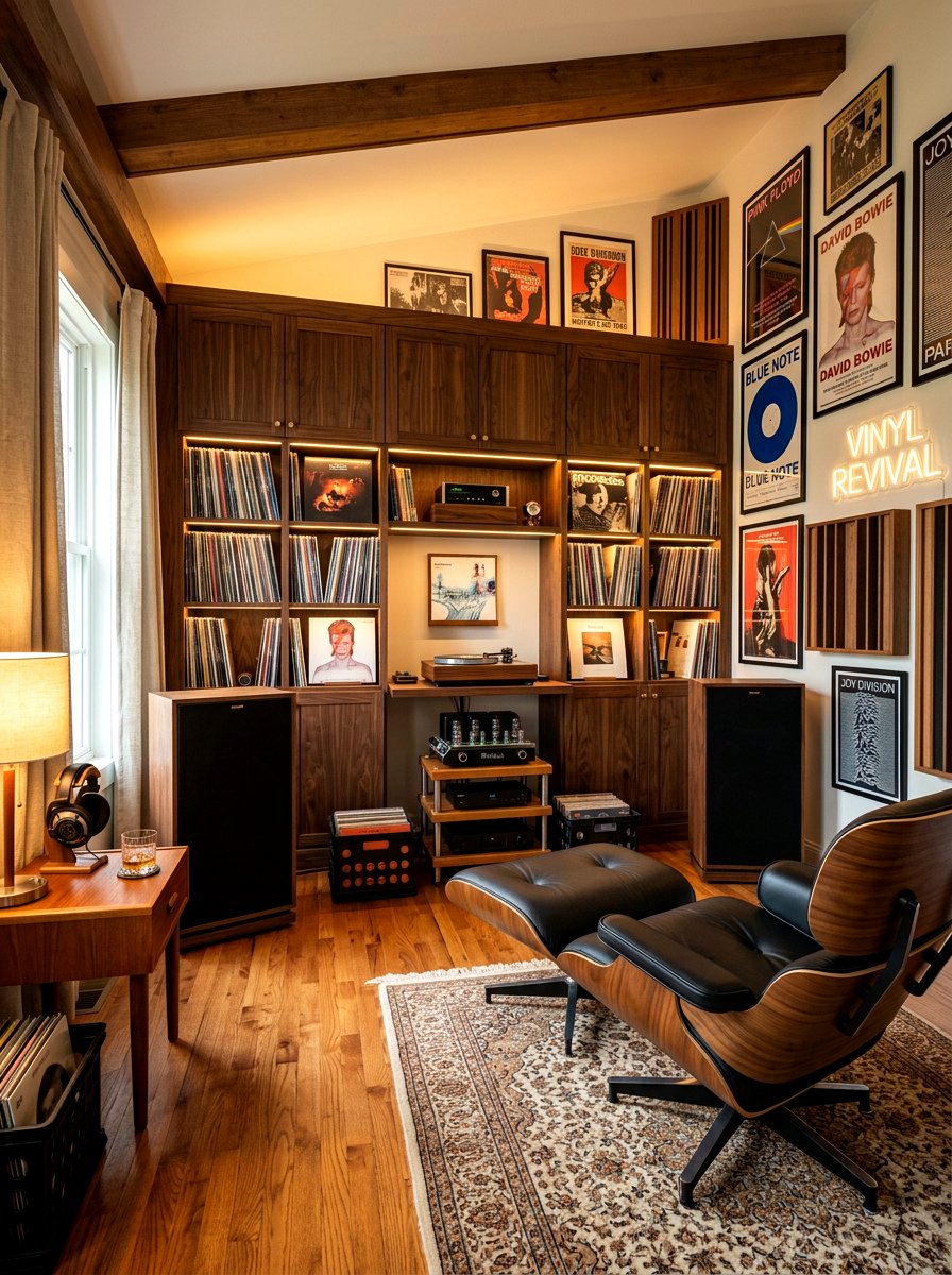 Vinyl Listening Room - 30 hobby rich home ideas