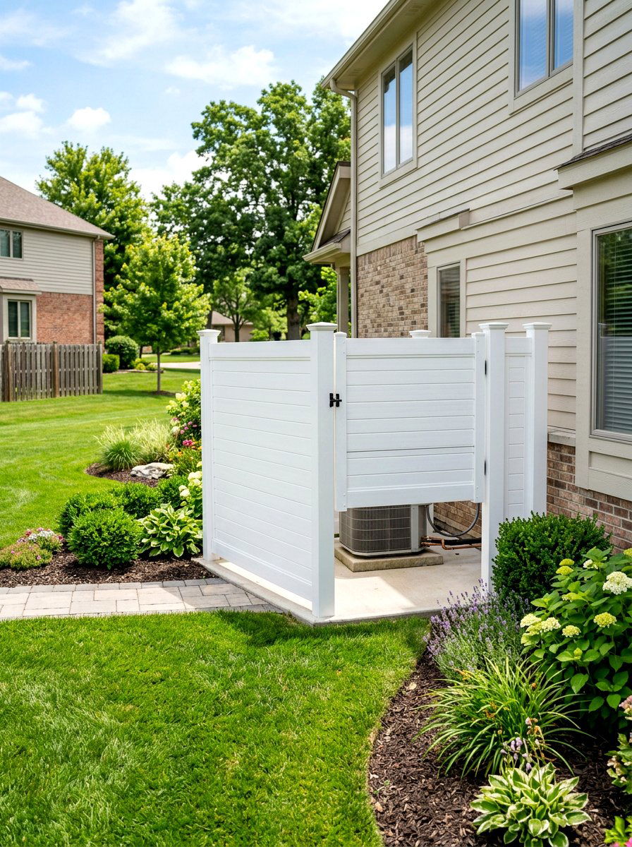 Vinyl Privacy AC Screen - 30 AC screen privacy ideas
