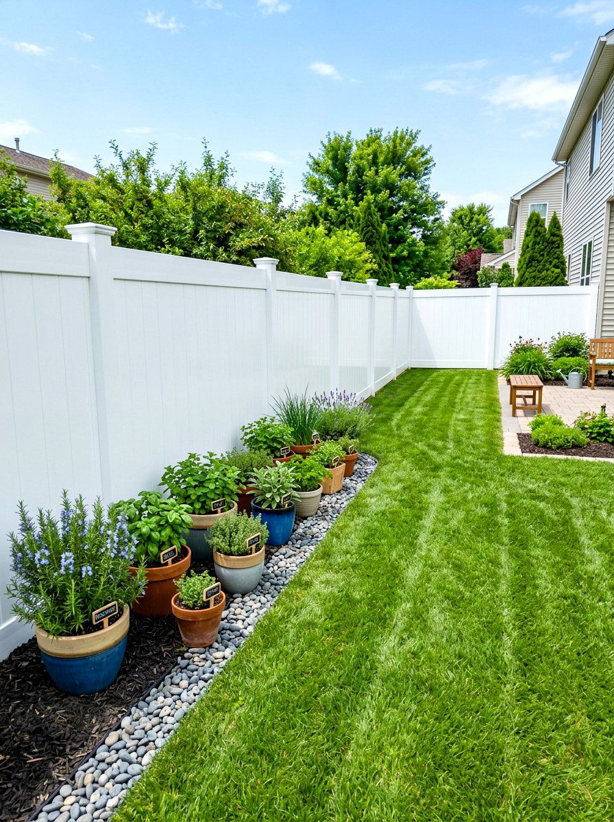Vinyl Privacy Garden Fence - 30 herb garden fence ideas
