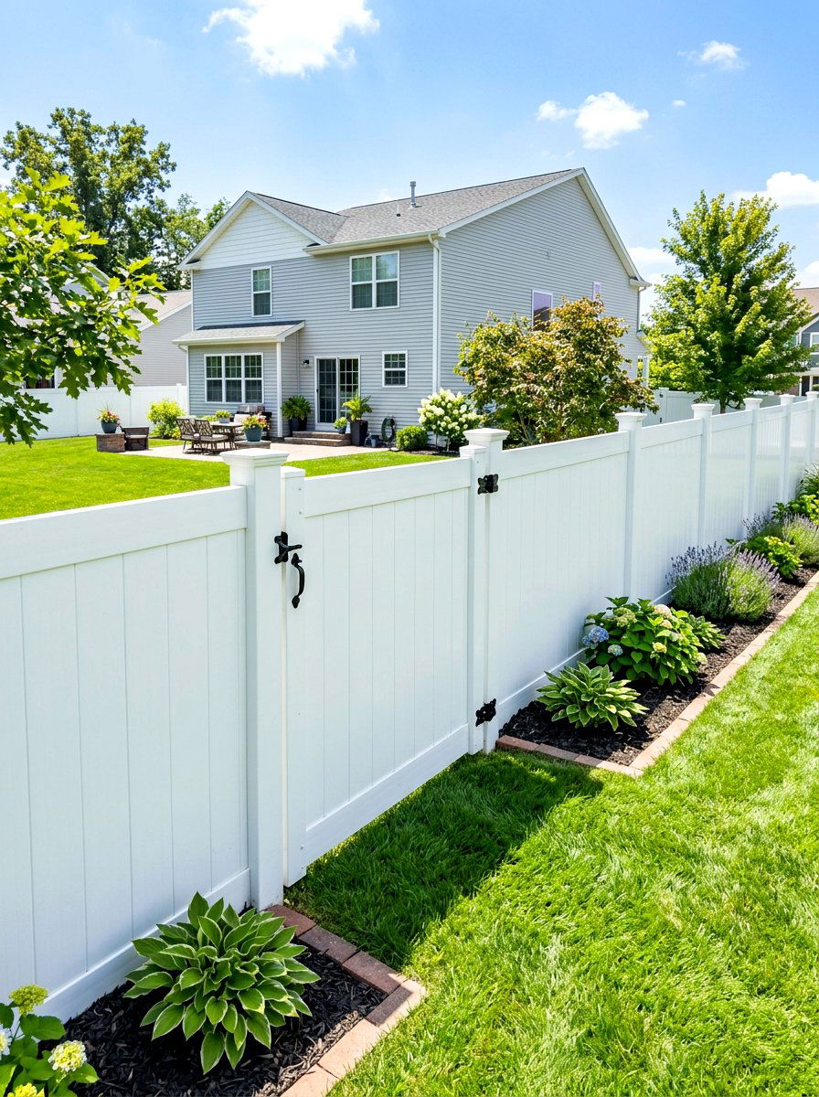 Vinyl Privacy Gate - 30 fence gate ideas