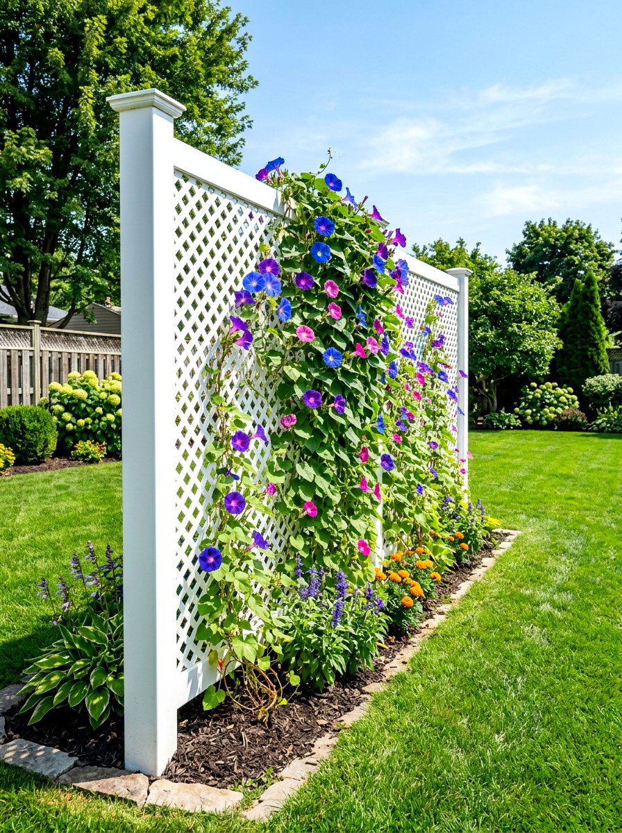 Vinyl Privacy Lattice Trellis - 30 trellis privacy ideas