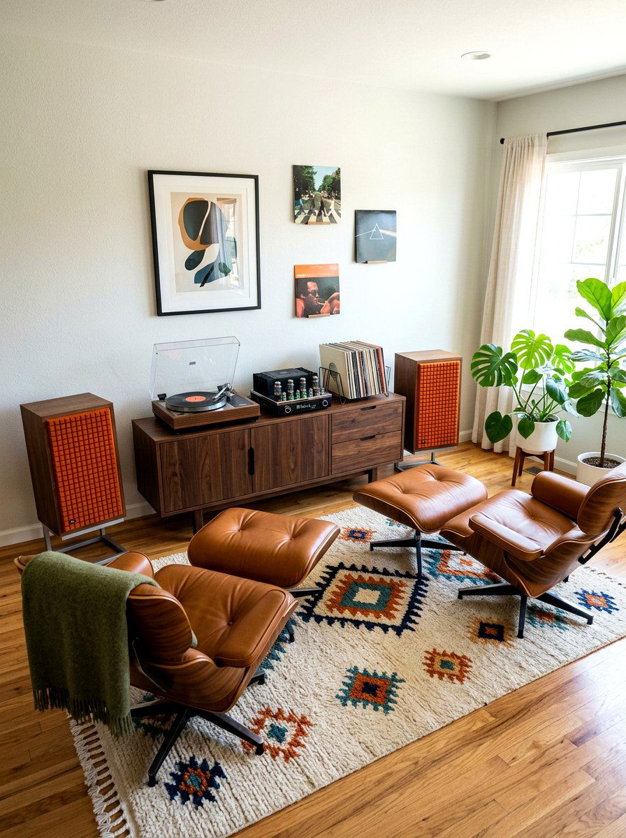 Vinyl Record Listening Station - 30 analog living room ideas
