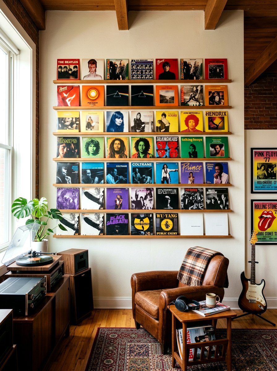 Vinyl Record Picture Ledge - 30 picture ledge ideas
