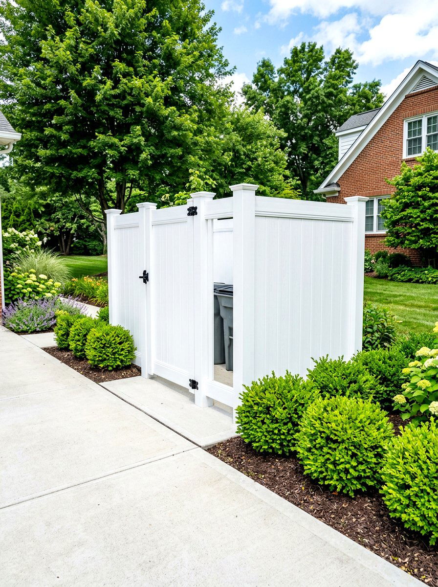 Vinyl Trash Can Screen - 30 trash enclosure privacy ideas