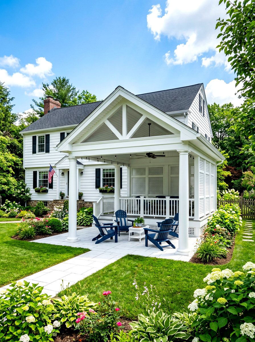 Vinyl White Pavilion - 30 attached pavilion ideas