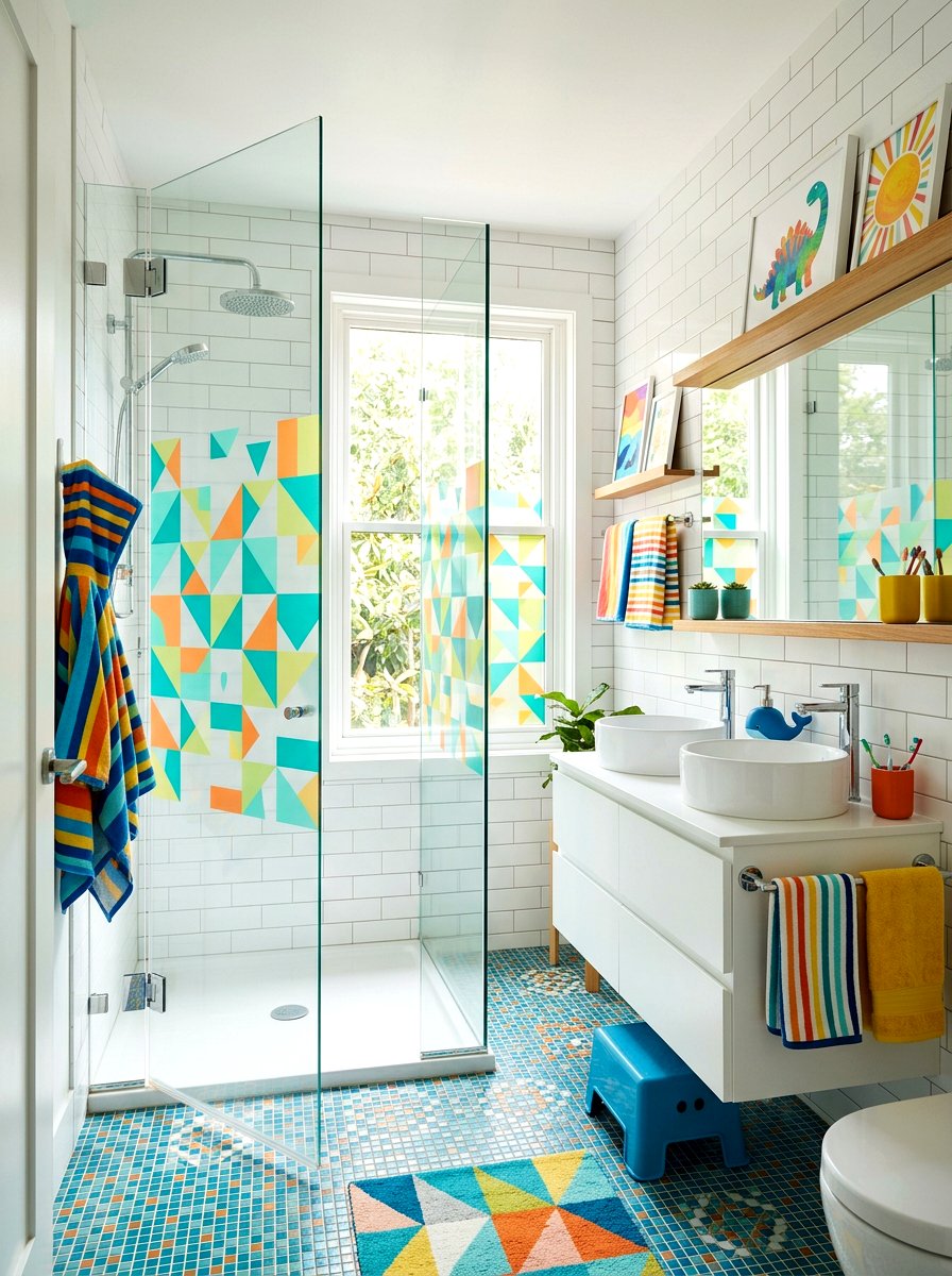 Vinyl Window Decals - 30 shower window privacy ideas