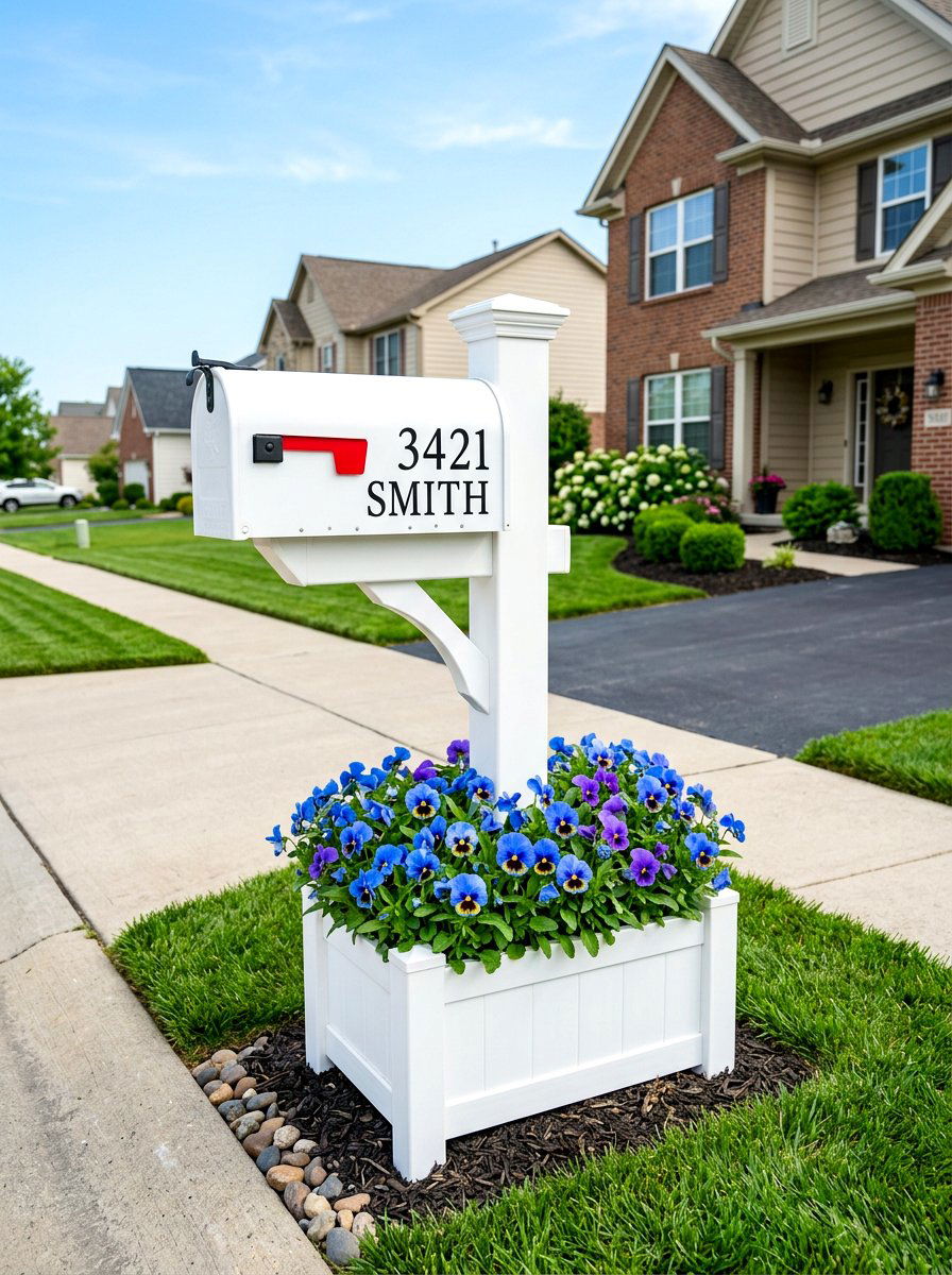 Vinyl mailbox planter box - 30 mailbox planter box ideas