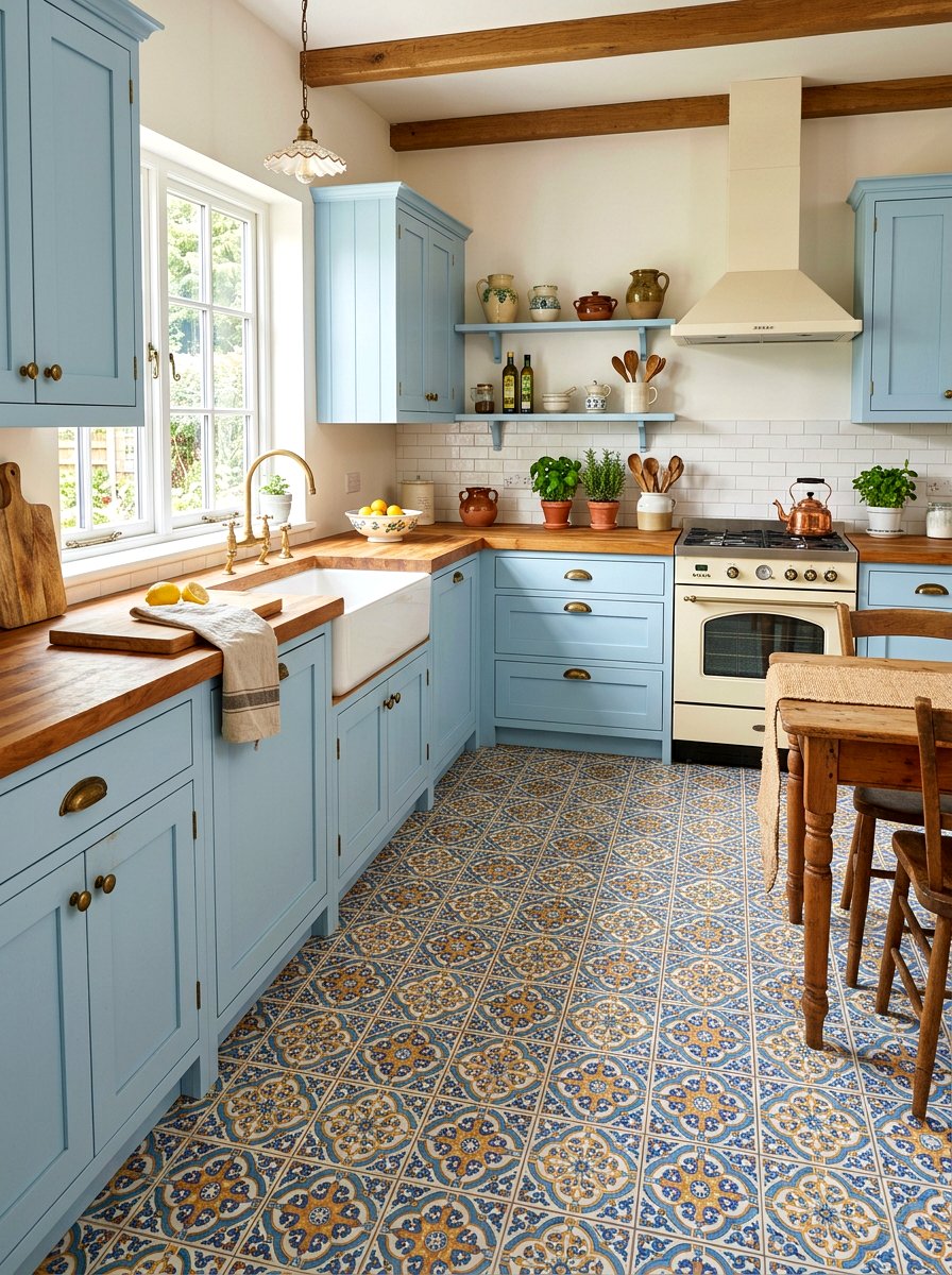 Vinyl tile stickers - 30 rental friendly kitchen backsplash ideas