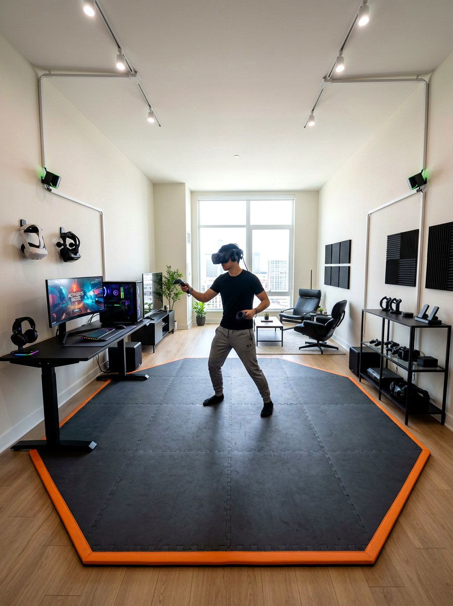 Virtual Reality Gaming Space - 30 game room ideas