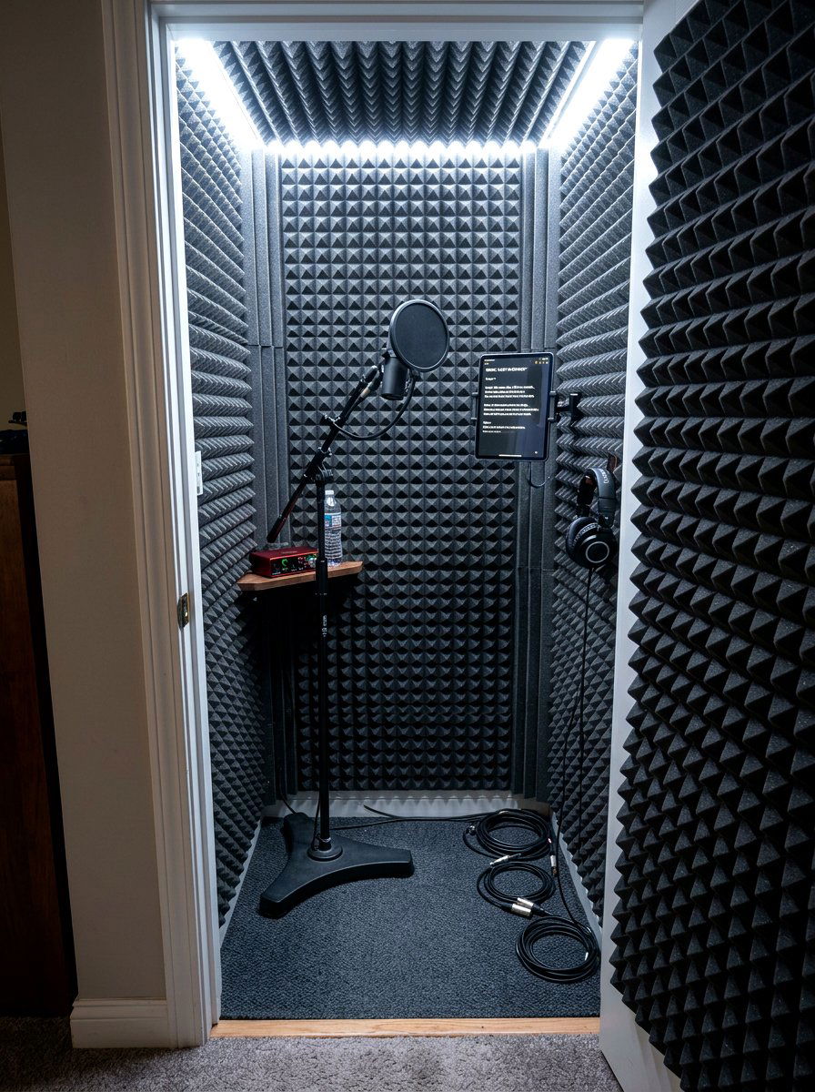 Vocal booth closet conversion - 30 recording room ideas