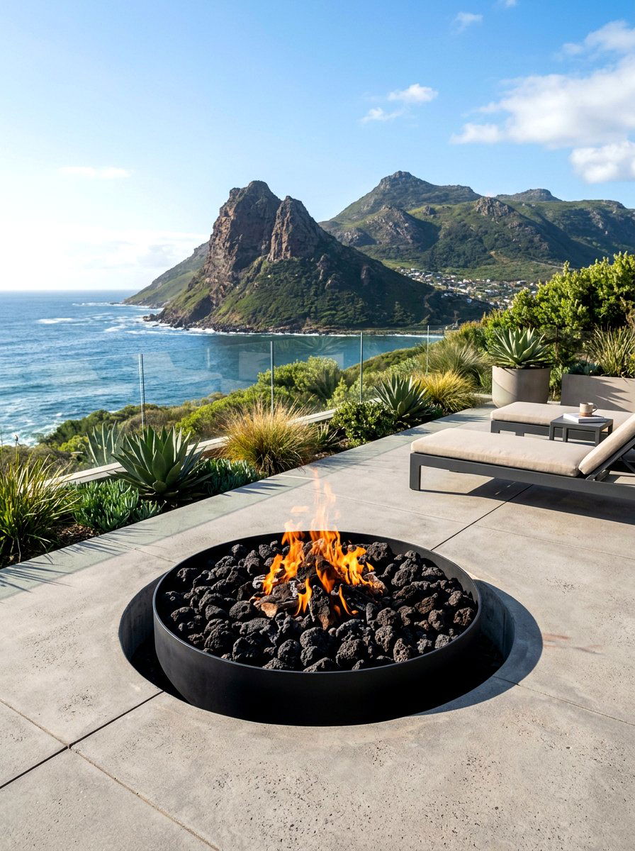 Volcanic Rock Fire Pit - 30 stone fire pit ideas