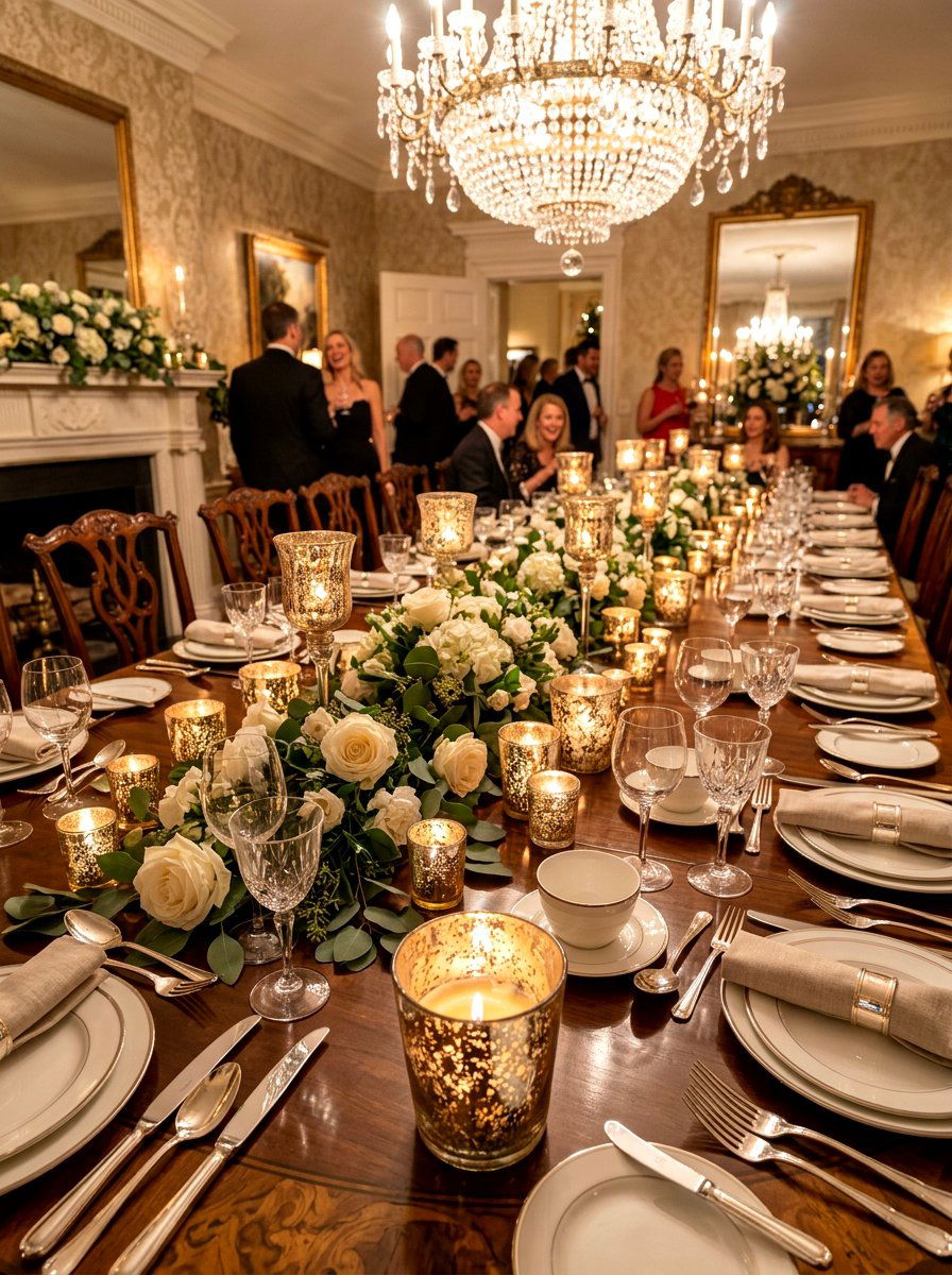 Votive Candles In Mercury Glass - 30 candle centerpiece ideas