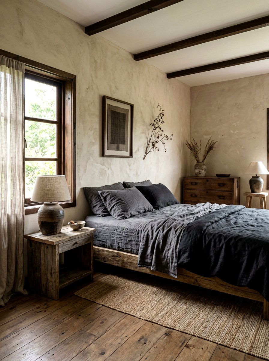 Wabi Sabi Bedroom - 30 spa bedroom retreat ideas