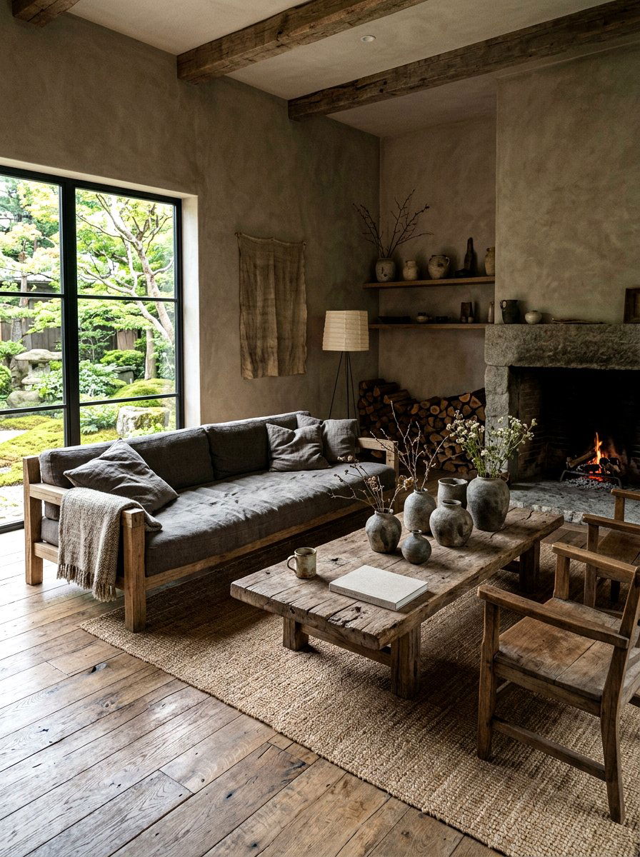 Wabi sabi living room - 30 warm neutral living room ideas
