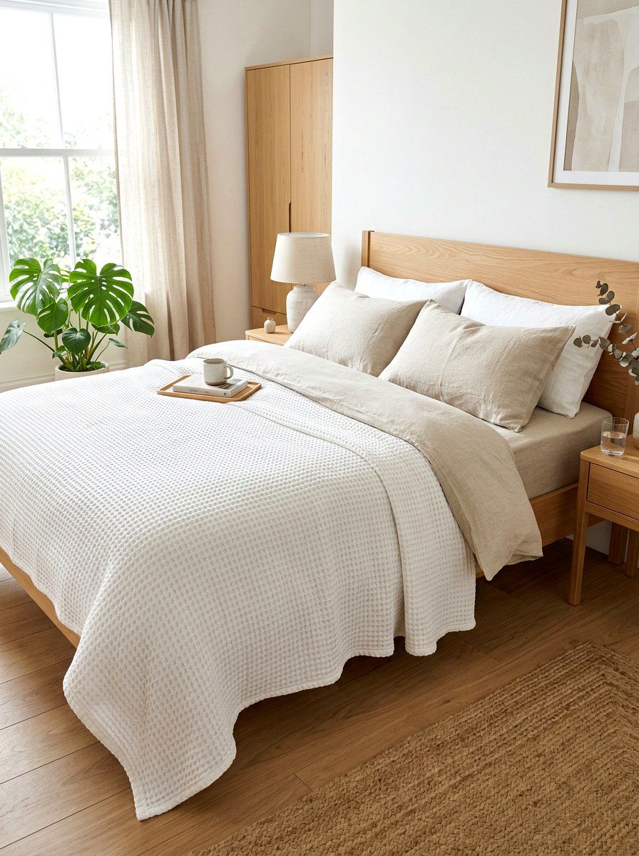 Waffle Weave Blanket - 30 guest room bedding ideas