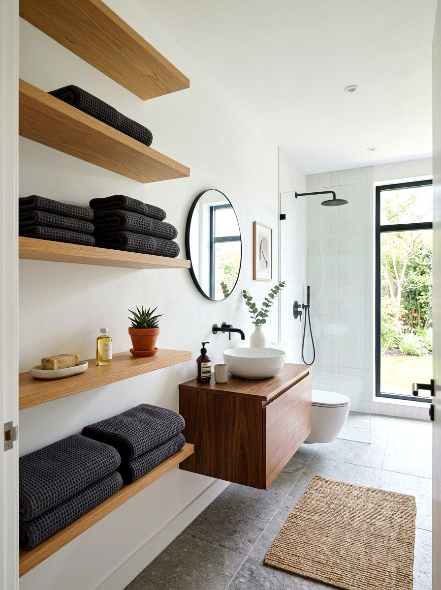 Waffle Weave Towel - 30 winter bathroom styling ideas