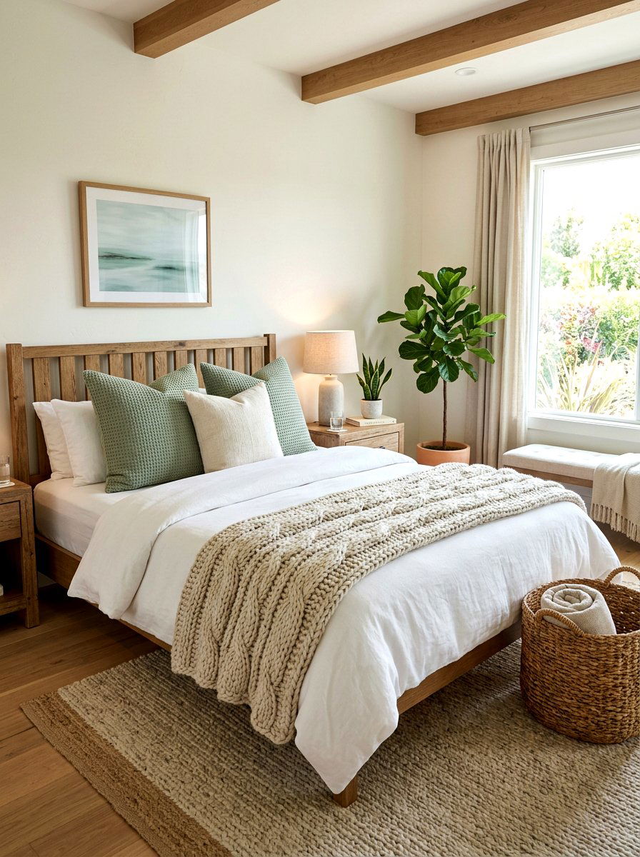 Waffle knit European pillows - 30 European pillow styling ideas