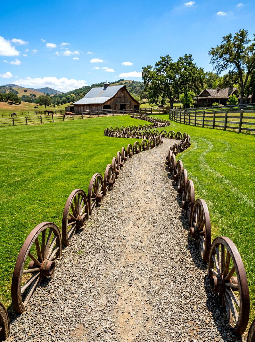 30 Wagon Wheel Garden Ideas for Rustic, Charming Outdoor Spaces