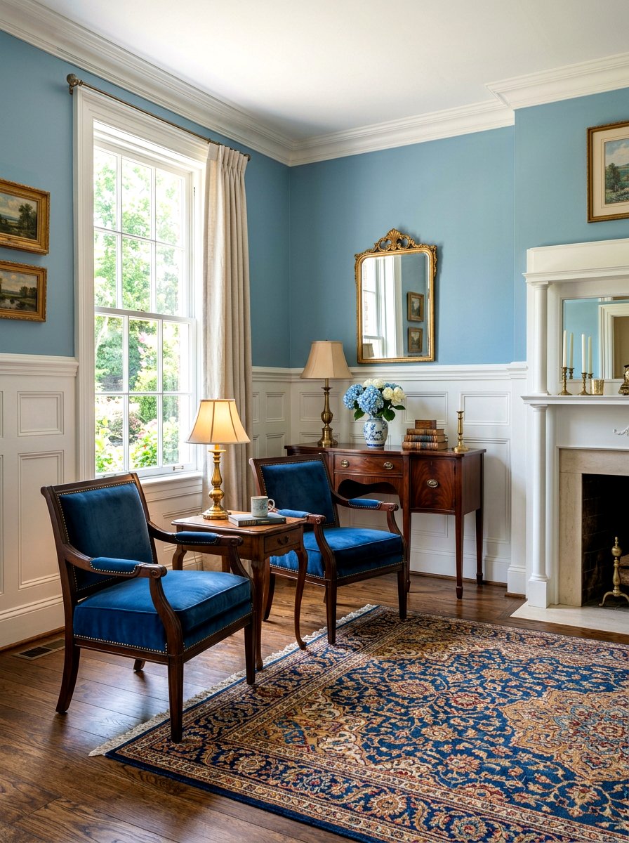 Wainscoting Wall - 30 old money living room ideas