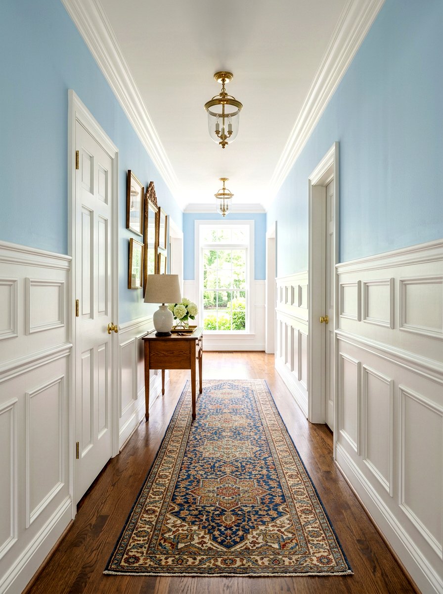 Wainscoting - 30 hallway wall decor ideas