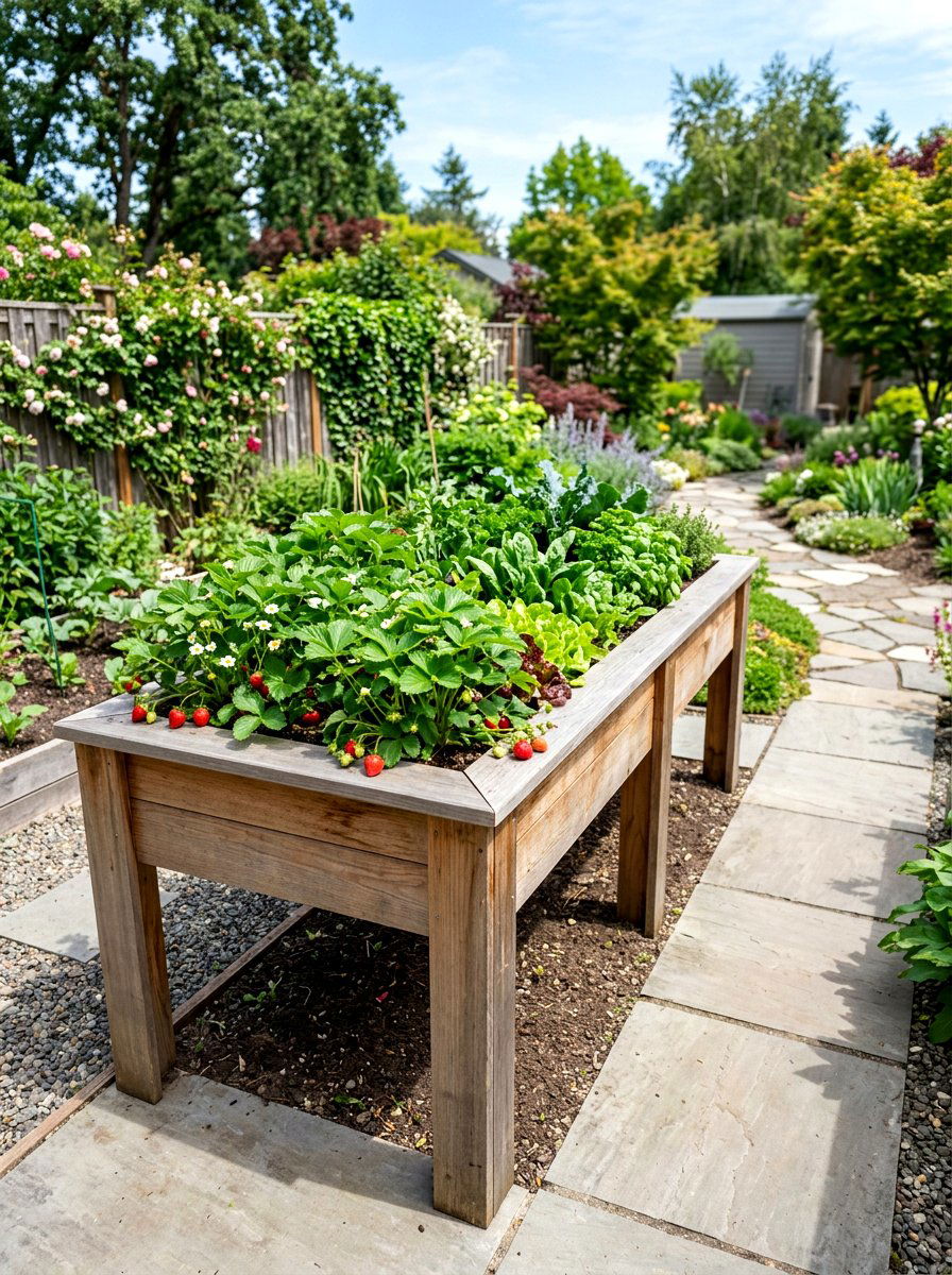 Waist high raised bed - 30 wood raised bed ideas