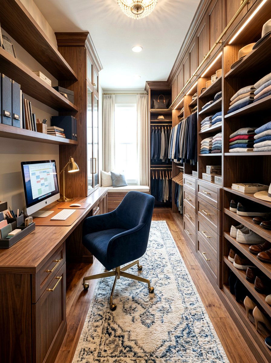 30 Cloffice Apartment Ideas for Stylish Work-From-Home Setups