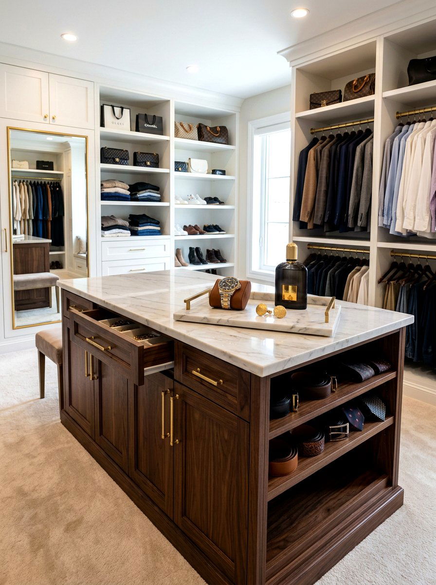 Walk In Closet Island Tray - 30 marble tray styling ideas