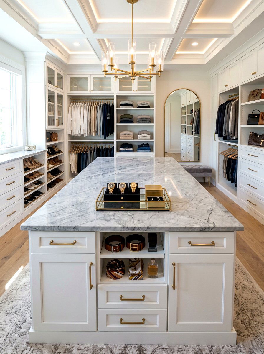 Walk In Closet Island - 30 boutique closet ideas