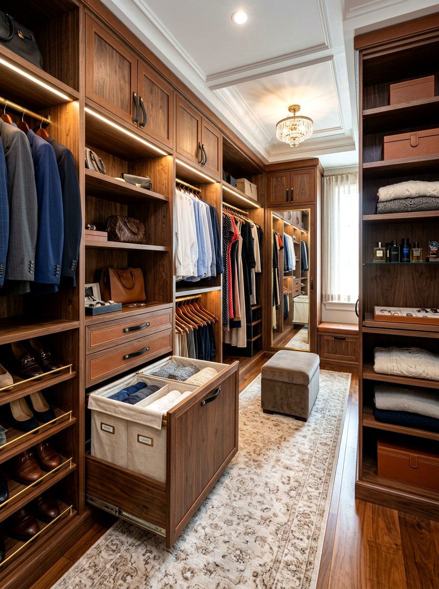 Walk In Closet Laundry Bin - 30 hidden hamper ideas