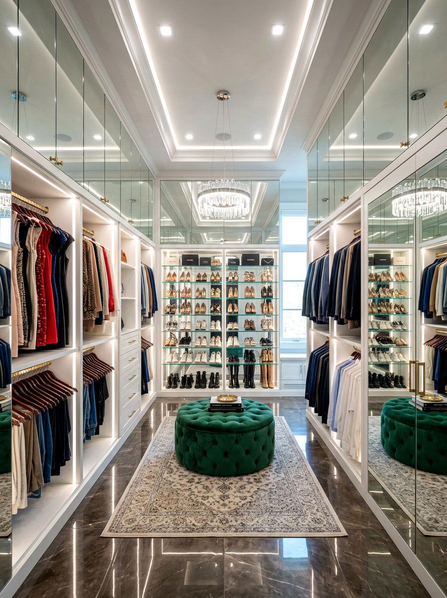 Walk In Closet Mirror Wall - 30 floor to ceiling mirror wall ideas