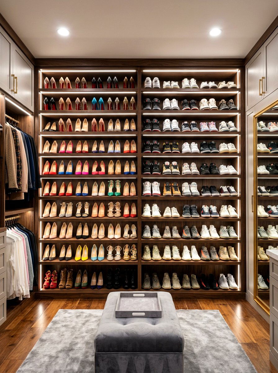 Walk In Closet Shoe Shelf Light - 30 under shelf lighting ideas