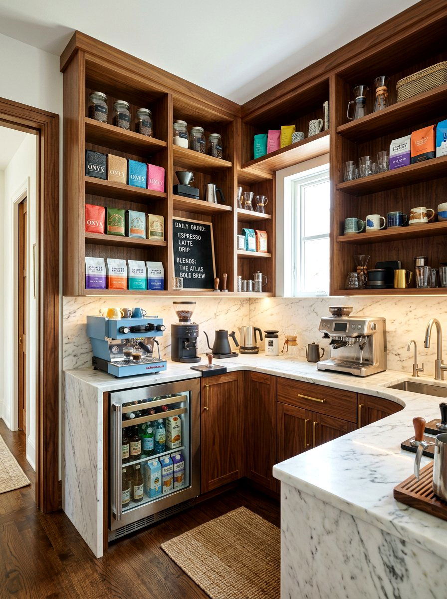 Walk In Coffee Pantry - 30 kitchen coffee bar ideas