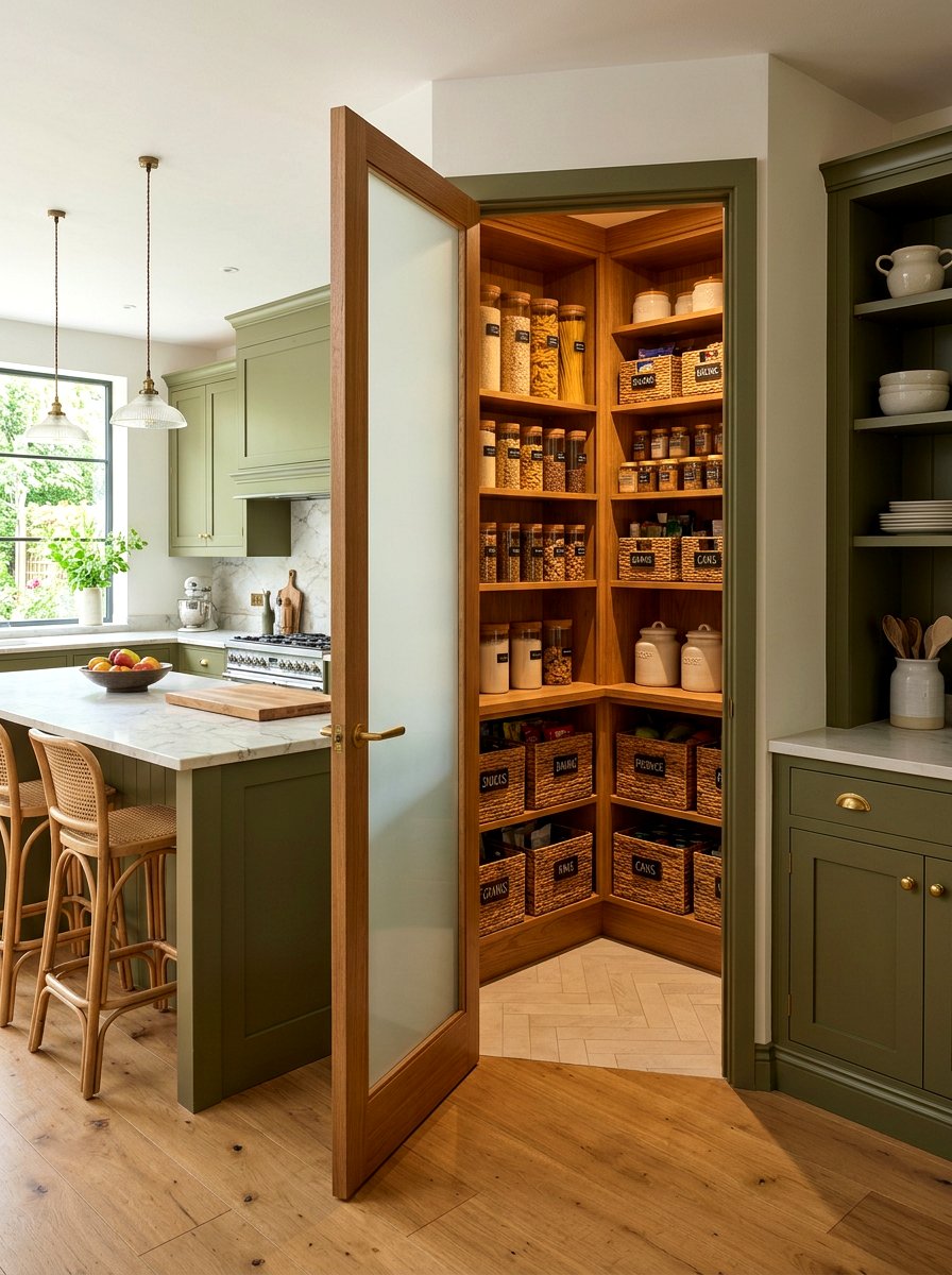 Walk In Corner Pantry - 30 kitchen corner cabinet ideas